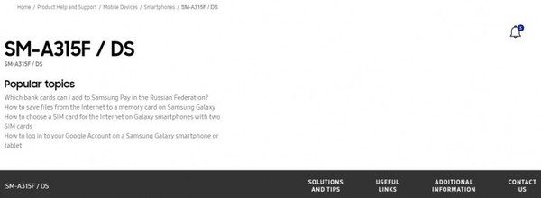 三星俄羅斯官網（圖源GSMArena）