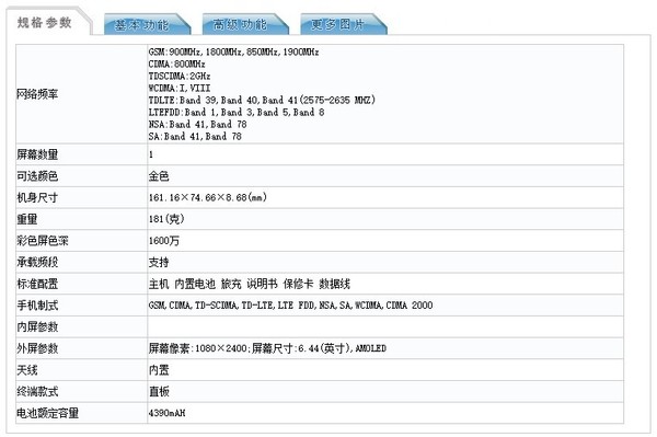 疑似vivo S6入網工信部
