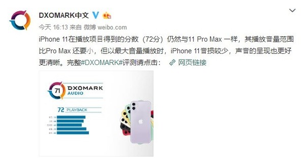 iPhone 11播映項目得分